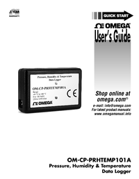 Thumbnail of document Manual - OM-CP Pressure, Humidity & Temperature Data Logger